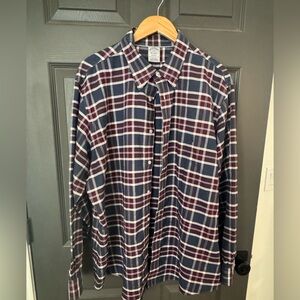 Brooks Brothers Plaid Button-Down Shirt - Navy, Burgundy & White